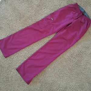 Burgundy scrub pants